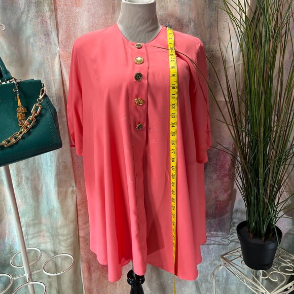 Women's Pink Button Down Shirt - Picture 7 of 15